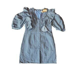 Karlie Ruffle stripe dress size small NEW
